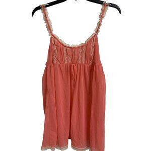 Victoria's Secret Baby Doll Lace Sheer Slip Top Size M